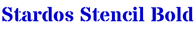Stardos Stencil Bold шрифт